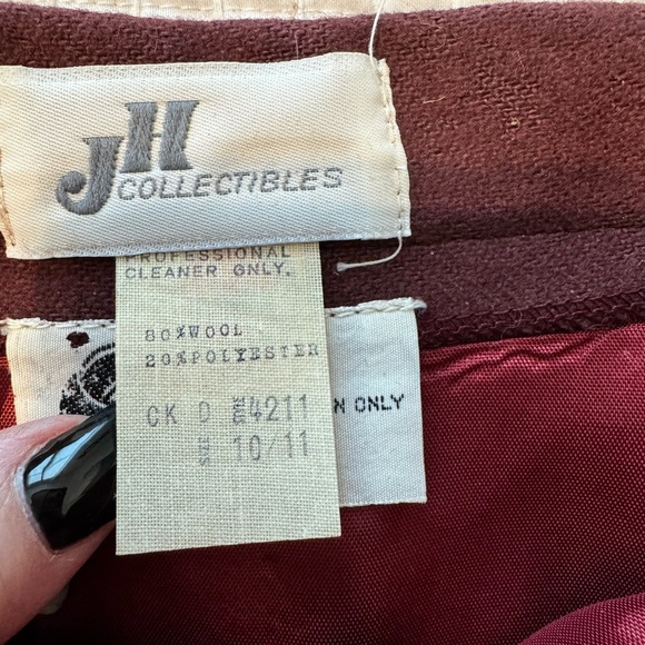 NWT Vintage JH Collectables Wool Blend Skirt Size 10 - Picture 7 of 7